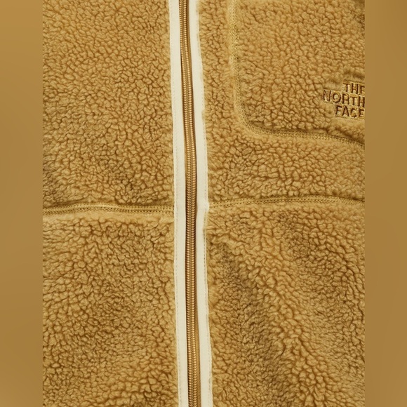 The North Face Fleece Jacket Extreme Pile Size XS Relaxed Fit Full Zip Tan - Picture 12 of 12